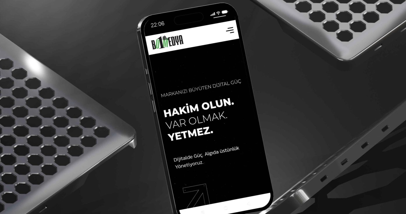 Bubirmedya olarak modern, hızlı ve kullanıcı odaklı web siteleri tasarlıyoruz. Güçlü altyapı ve etkileyici tasarımla markanızı dijitalde profesyonel şekilde konumlandırıyoruz. Sadece bir site değil, sonuç üreten bir deneyim sunuyoruz.